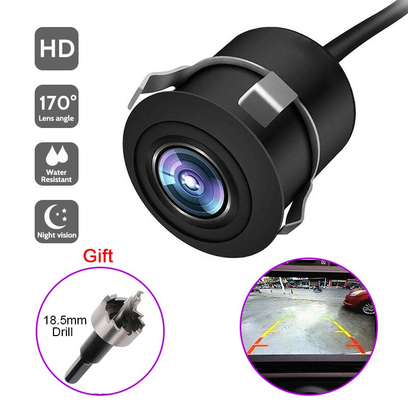 Wide Angle Car Reverse Camera HD Night Vision Rear View Camera Backup Parking Camcorder Highly Waterproof Reversing Monitor