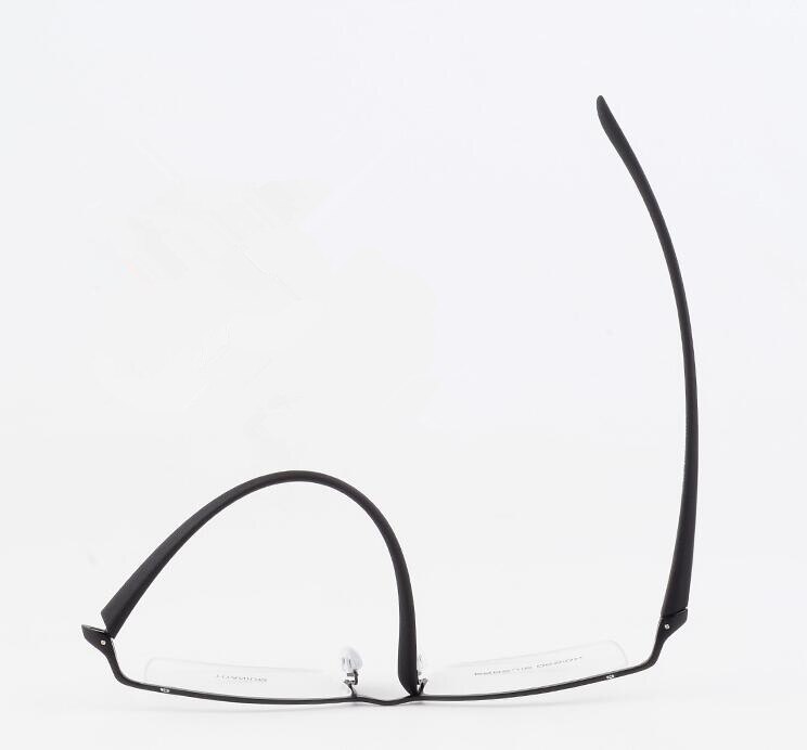 Titanium TR90 Flexibele Mannen Half Randloze Zwarte Brilmonturen Bril Optische Rx staat