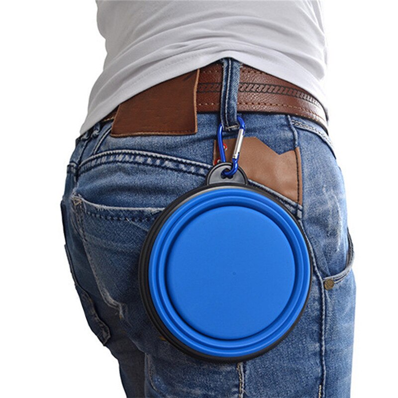 Bol de Perro Plegable de silicona Plegable para viaje Gato tazón de alimentación de agua para perros tazón de viaje Plato Plegable