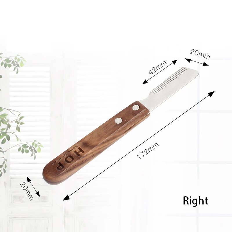 Pettine per cani despargimento strumento per toelettatura pennello professionale in legno per animali domestici Schnauzer da corsa cane toelettatura toelettatura attrezzo canna da barba coltello pettine