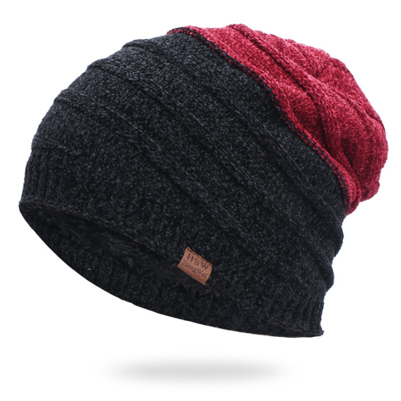 Damen herren beanie totenkopfmütze fleecegefütterte warme strickmütze radmütze skimütze outdoor-sportmütze baggy slouch mütze