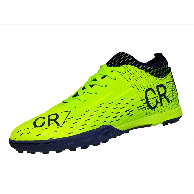 Neue Männer Fußball Schuhe Turf Indoor Lange Spikes Hohe Ankle Fußballplatz Stiefel Training Ultraleicht Futsal Stollen Fußball Schuhe: Beige / 3.5