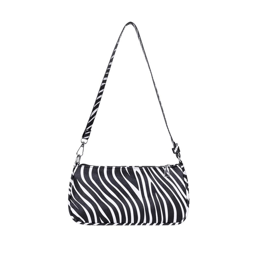 Retro DELL'UNITÀ di elaborazione di Cuoio Delle Donne di Spalla del Sacchetto di Leopardo Modello Animale Borsoni Viaggio Giornaliero Stampa Serpente Borsa Baguette Forma Borsa: Zebra