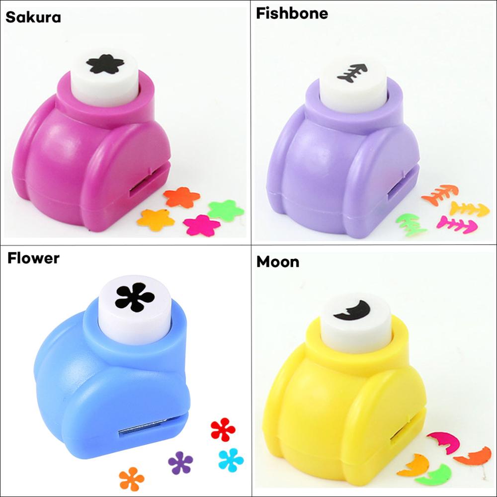 4 stk mini diy craft punch til scrapbooking punch håndlavet klippekort hulmaskine til diy-kort papir hul cl -1203: Sæt 4