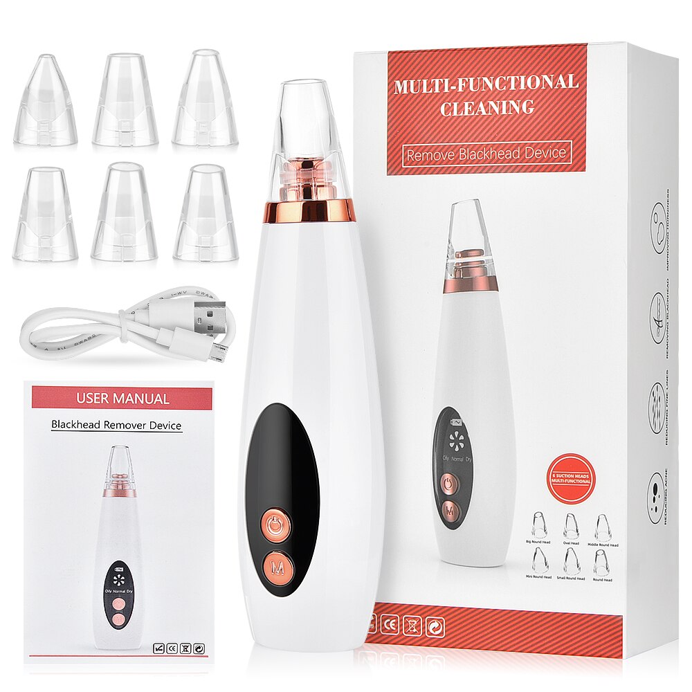 Pore Cleaner Blackhead Remover Vacuum Electric Nose Face Deep Cleansing Skin Care Machine Birthday Beauty Tool: blackhead remover D