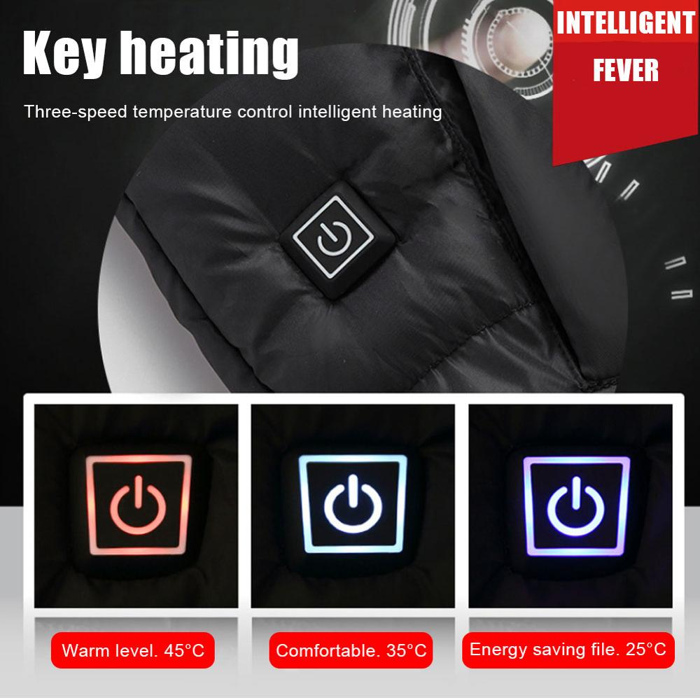 Heated jacket Vest with USB Charging Men and Women Electrical Heated Sleevless jacket 5 Fever Zone Outdoor Warm Hiking Camping