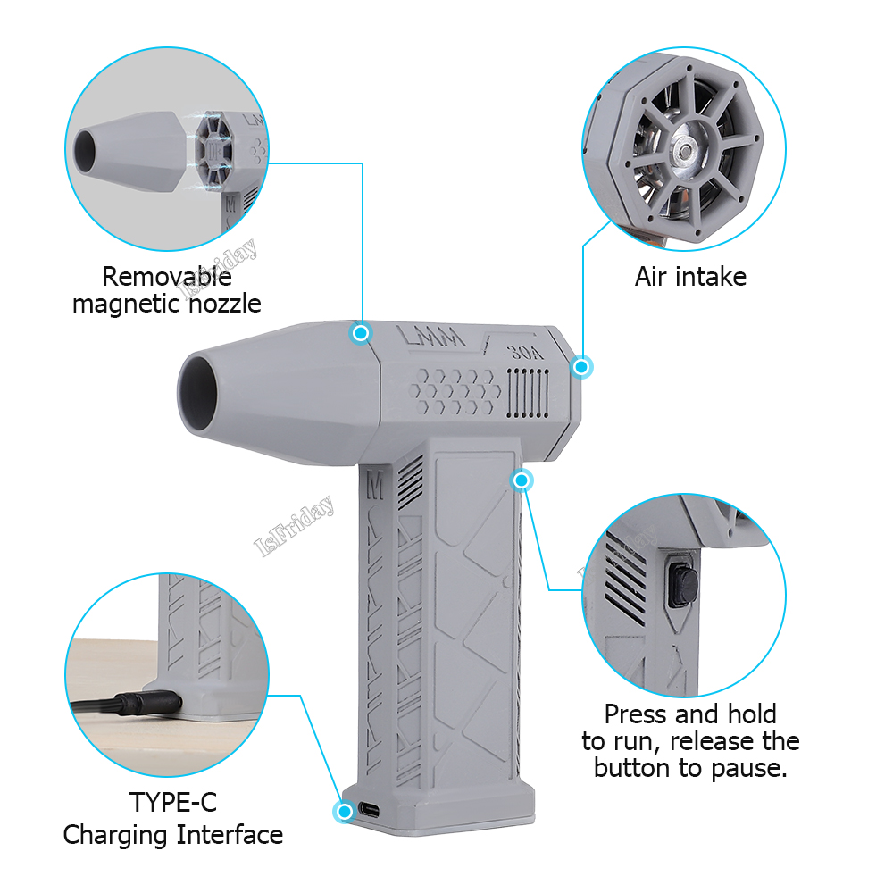 송풍기 nyeste mini-turbojetvifte turbovoldvifte kraftig blåser med høyhastighets kanalvifte 45m/ sekunder voldsom blåser jettørking 110,000 o/min