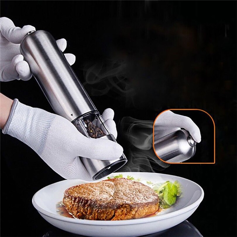 Stainless Steel Pepper Mill Electric Pepper Mill Pepper Mill Round Head Pepper Grain Mills Porcelain Grinding Core Mill Kitchen5