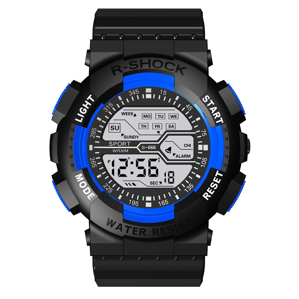 Mannen Sport Digitale Horloge Lichtgevende Multifunctionele Sport Horloge Casual Elektronische Horloge Reloj Hombre Relogio