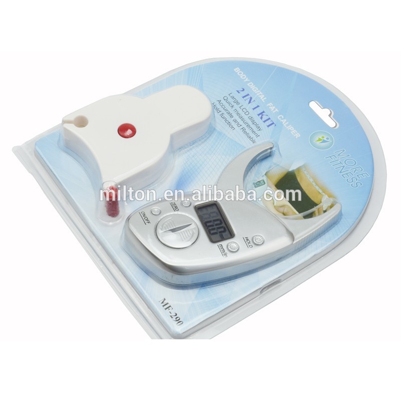 2in 1 Kit Digital body fat caliper and body measure tape Digital body fat analyzer + Tape Measure Pack Skin Muscle Tester