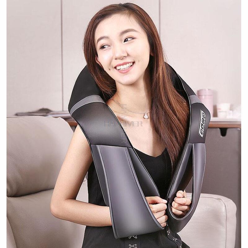 Massage shawl, beat, heat, knead, knead and massage household massage back, shoulder, neck, waist and leg multi-function vehicl