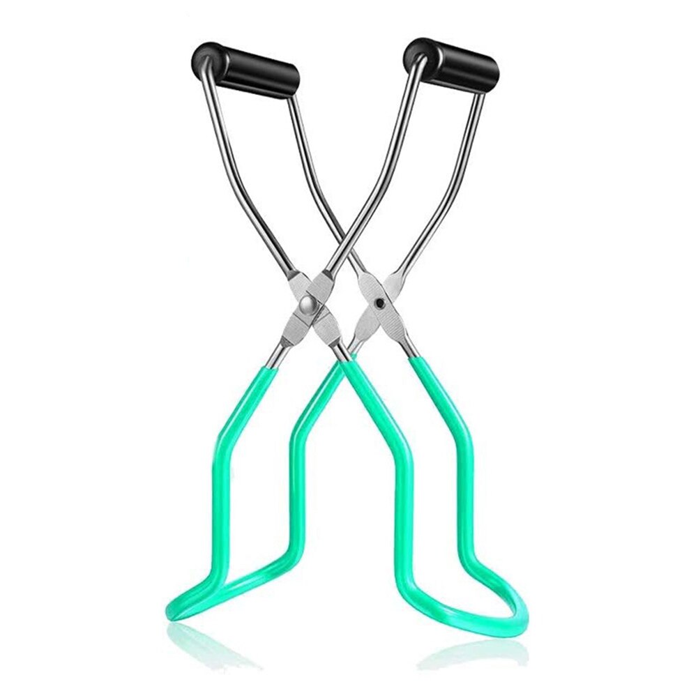 Canning Jar Lifter with Grip Handle Stainless Steel Can Lifter Tongs Jar Clip Heat Resistance Anti-clip Mason Jar Glass Lifter