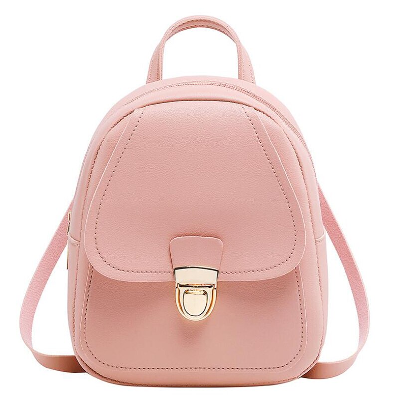 Korean Style Girls' Backpack Multi-Function Small Back Pack Women Shoulder Hand Bags Female Bagpack School Bag Pack: pink 1