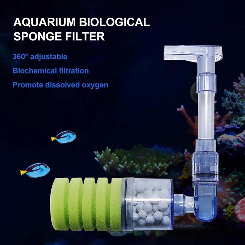 Aquariumfilter, ultra stil aquarium biochemisch sponsfilter aquarium luchtpomp betta fry aquarium aquarium waterval dubbel