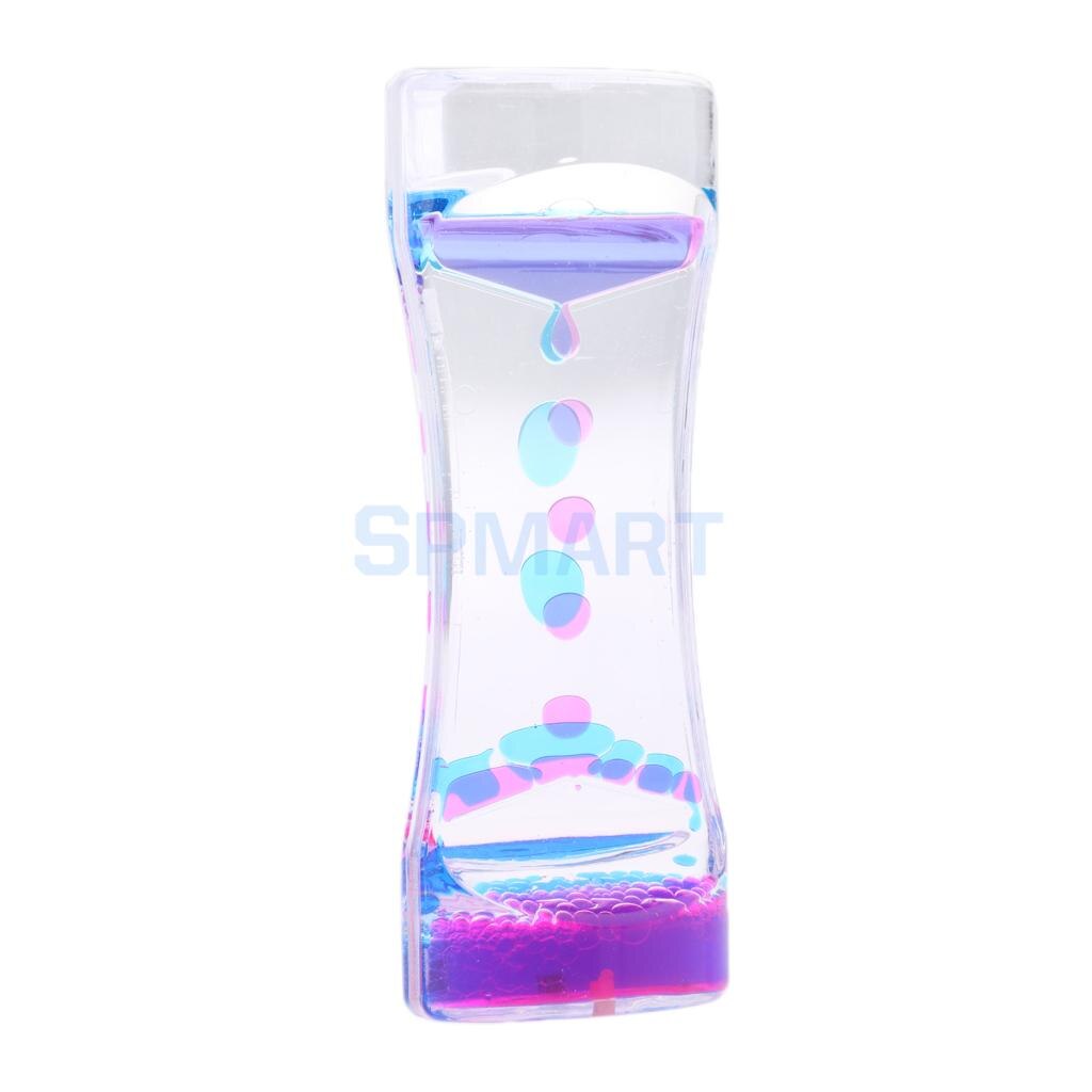 Kleur Mengen Vloeibare Motion Timer Zintuiglijke Fidget Stress Relief Speelgoed Kinderen Zintuiglijke Onderwijs Tijd Out Tool Vrienden: Blue Purple