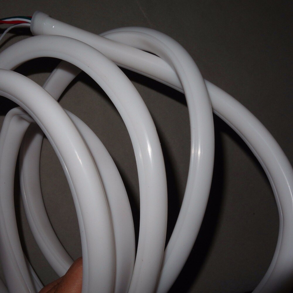 2.5m DC12V WS2811 led neon pixel light,RGB full color;60leds/m with 20pixels/m;waterproof in milky tube