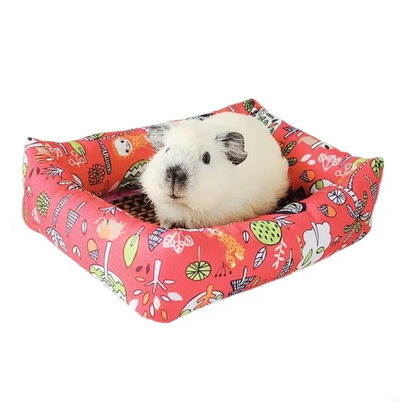 Hamster Zomer Koelmat voor Kleine Dieren Ademend Kussen Bed Cavia Rat Konijnenkooi Eekhoorn Rotan Mat: S / SCARLET