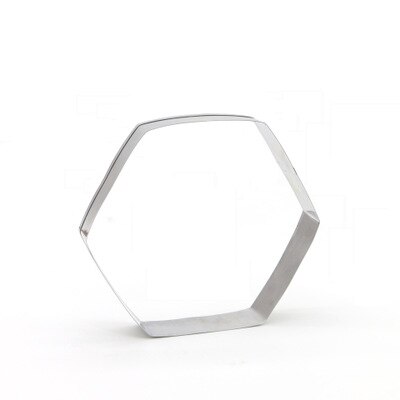 1pc Baking Mold Baking Tool Cake Mold Hexagon Cutter Stainless Steel Cookie Cutters Biscuit DIY Mold Kitchen Accessory