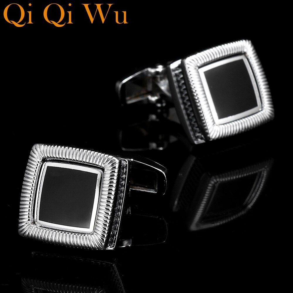 Gemelos para camisa de traje para hombre, gemelos para camisa de traje negro con botones de enlaces, para negocios y bodas, de joyería