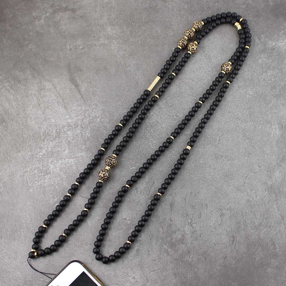 Grijs String Ketting Wood Beads Sleutelhanger Lanyard Voor Meisjes Telefoon Ketting Strap Lanyard Voor Sleutels: style5