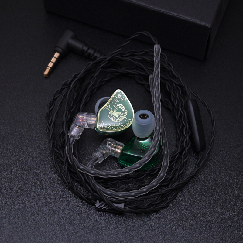 Tangzu WAN ER SG Jade Green 10mm controlador dinámico auricular intrauditivo IEM MIC diafragma compuesto de Metal N52 imán Beat-selling