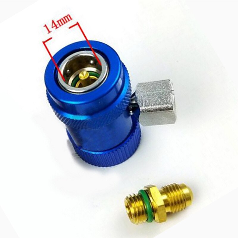 Rood/Blauw 1/4 "Sae Connector Voor Jaguar/Land Rover 1 Stuk/paar R1234yf Auto Airconditioning Systeem Hoge/Lage Kant Handmatige Koppeling