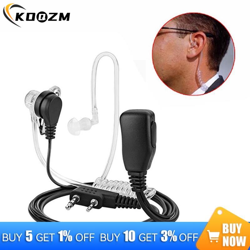 In-Ear ar ar Headphone, tubo acústico, segurança Bodyguard, fones de ouvido acústicos, rádio policial, segurança, 1pc