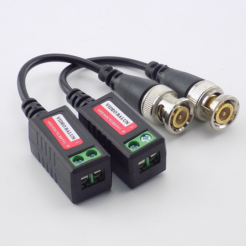 10 stk 20 stk 3000ft afstand utp abs plast cctv kamera video balun stik passiv transceivere bnc han kabel kat 5 adapter