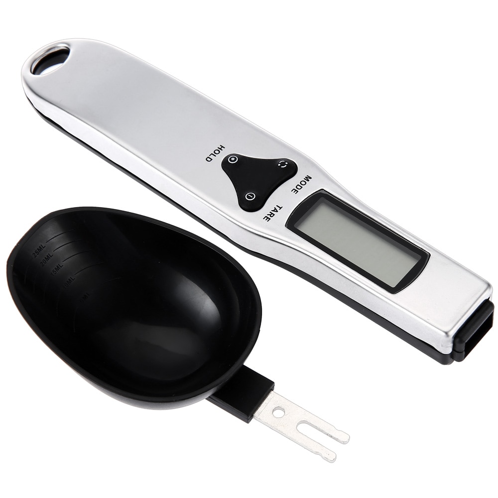 500g/0.1g bærbar digital kjøkkenvekt måleskje vekt gram unse scoop kit elektronisk matvekt balanseverktøy lcd