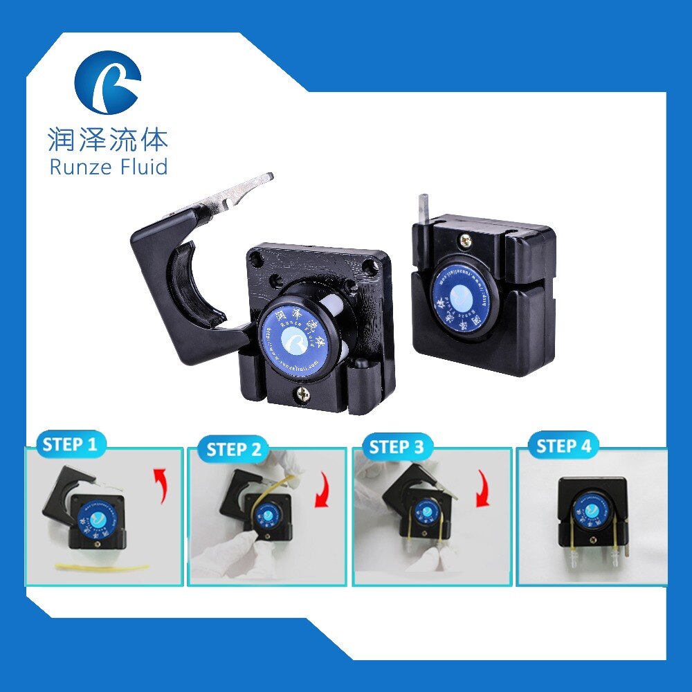 4 Rollers Low Pulse Peristaltic Pump Head Mini Dosing Head China