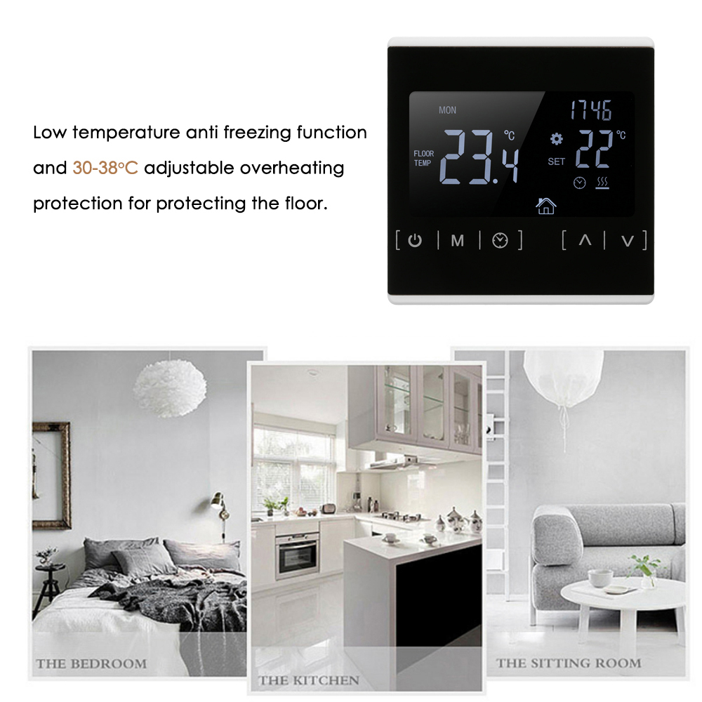 Smart Temperature Control System For Electric Floor Heating Temperature Remote Controller Touch Screen temperature controller