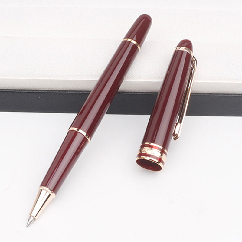 Luksus mon sort harpiks kuglepen business blance rullekuglepenne bedste mb fyldepenne til skrivning: Kuglepen med rosenrulle