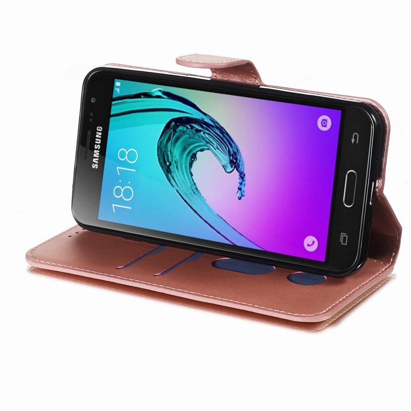 Etui til samsung galaxy  j3 j5 cover covers flip luksus læder vintage magnetiske pung telefontasker til galaxy  j330 j530 coque