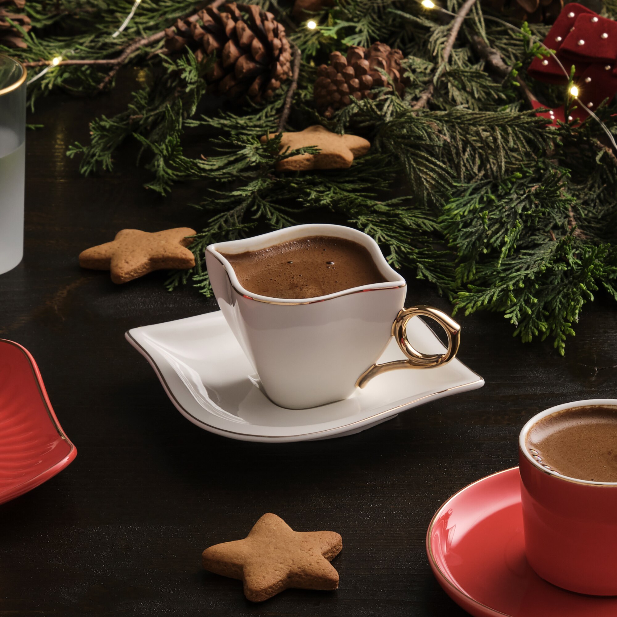 Set Van 2 Turkse Koffie Porseleinen Kopjes Traditionele Keramische Koffie Mokken Beste Home Decor Demistasse Espresso Türk Kahvesi