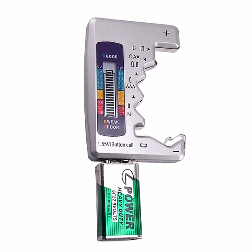 Universal Battery Analyzer Mini Multi Tester Checker C / D / N / AA / AAA 9V 1.5V Batt Digital LCD Bar Graph Display