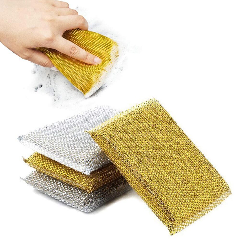 Kitchen Scrubbing Sponges Non-Scratch Scrubbing Cleaner Sponges Multi-Surface Non-Metal Dish Scouring Scrubbers