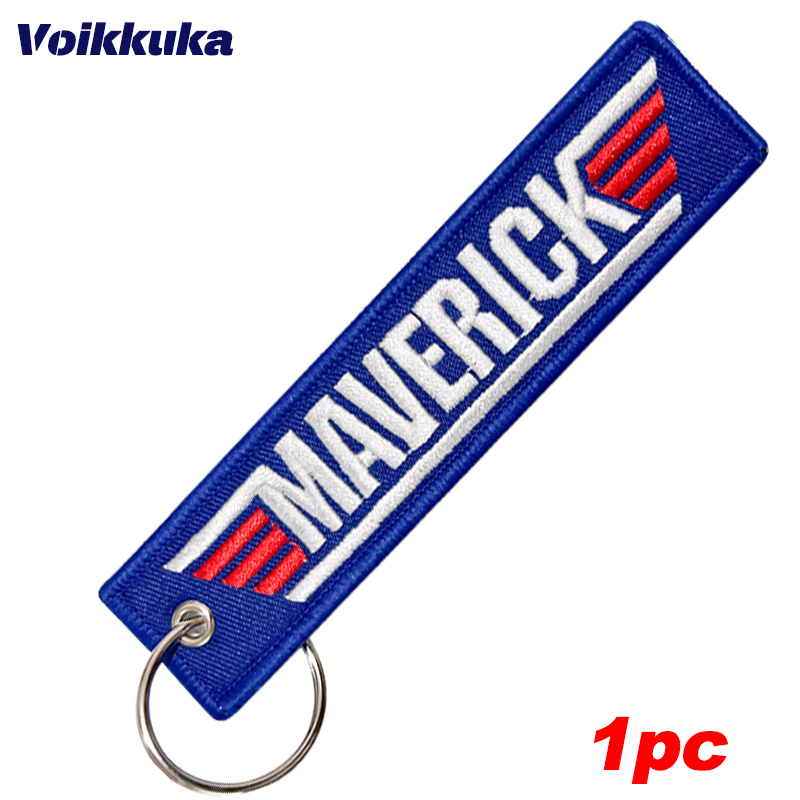 LLavero de aviación, bolsa médica Top Gun Maverick, bordado de ambos lados, etiqueta para coche, accesorios para llaveros, colgante para mochila, 1 ud.