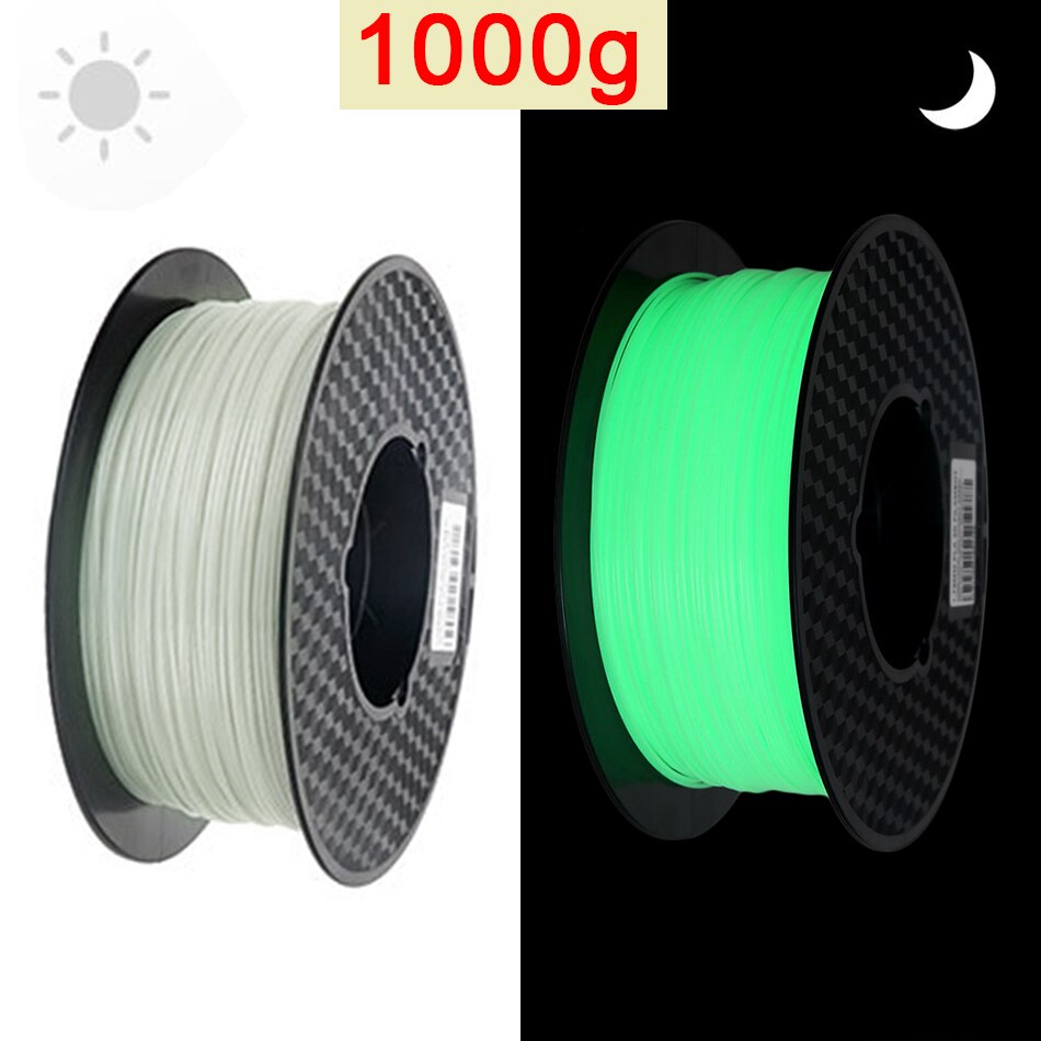 PLA glühen in das dunkel Nachtleuchtende Filament 1,75mm Kunststoff 3D Drucker Materialien glühend Regenbogen verrotten Glühwürmchen Grün Filamente: Grün glühen- 1kg