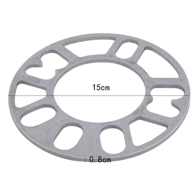 2 sztuk uniwersalny opona samochowodwa odstępnik adapter podkładki płyta dla 4x100 4x114.3 5x100 5x108 5x114.3 5x120: srebro 8mm