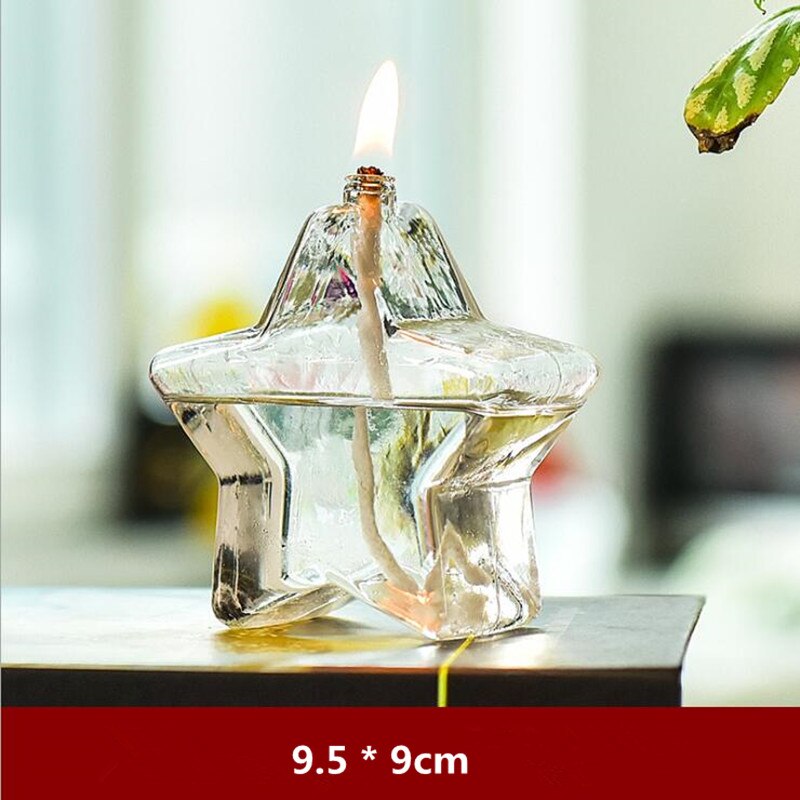 6pcs/pack The Geometry Glass Oil Lamp Wedding Decoration Handcraft Glass Candle Holder Friend Candle Holder: 6pcs oil lamp 3