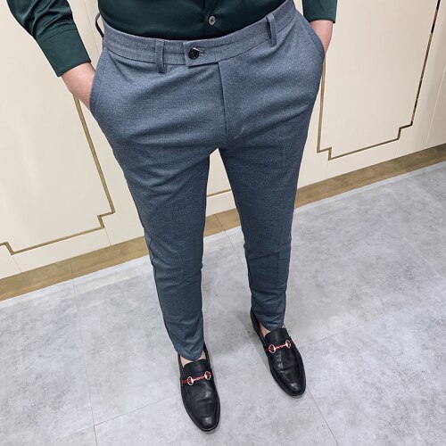 Costume Pantalon habillé pour hommes, coupe cintrée, Social Business, Pantalon formel pour mariage, de ,: 28