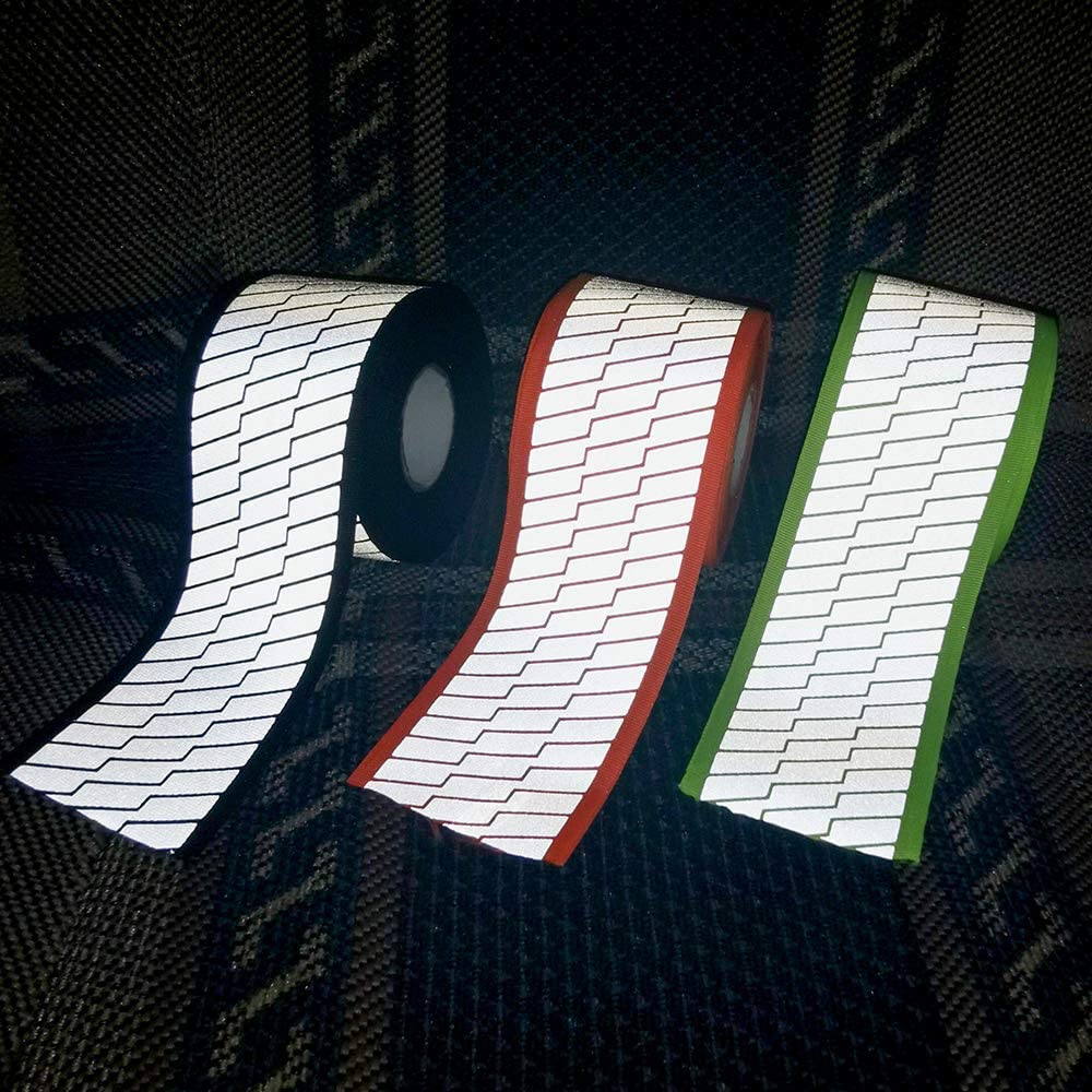 Silver Reflective Stripe Fabric Webbing Ribbon Trim Warning Tape For Clothing DIY Sew on 2meter