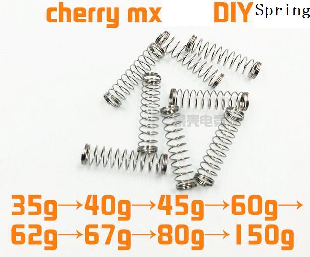 110pcs/pack Switches Spring for Cherry MX DIY Mechanical Gaming Keyboard 35G/40G/45G/60G/62G/67G/150G/80G