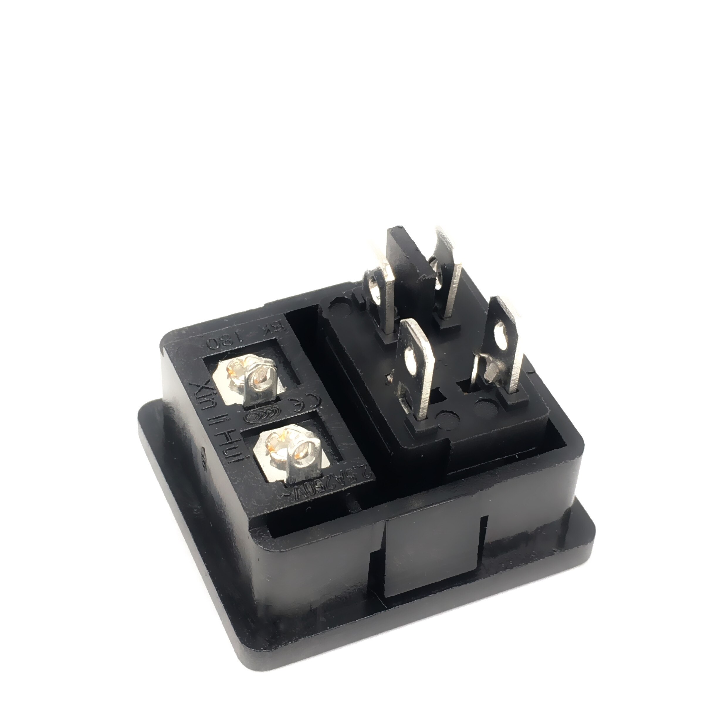 10pcs/lot AC 2.5A 250V IEC 320 C8 Power Cord Inlet Socket receptacle With ON-OFF Red Light Rocker Switch for Computer Amplifier