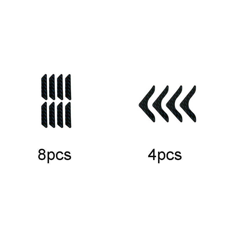 Alfombra de cuero negro para el hogar, pegatinas antideslizantes, reutilizables, lavables, pegatina antideslizante, 4 y 8 pares