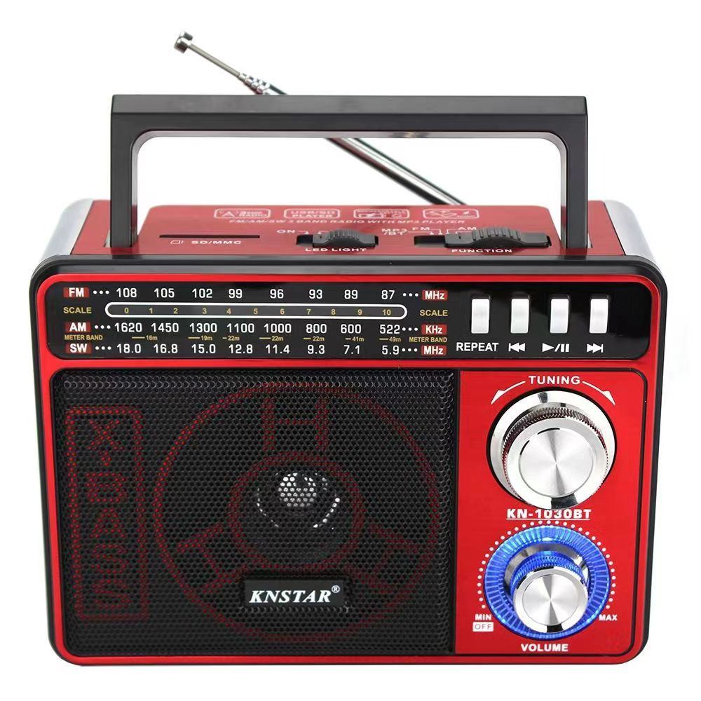 Retro Bluetooth Draagbare Multi Band Radio Ontvanger Fm Radio Sw Korte Golf Plug-In Kaart U Disk MP3 Speler: Roze