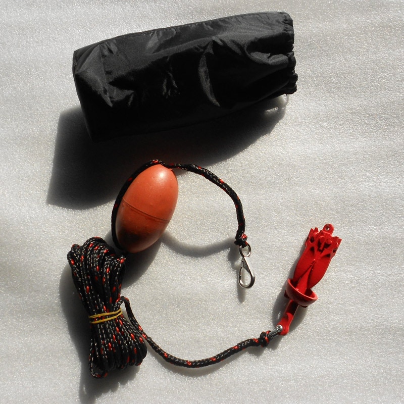 Rubber Boat Anchor Kit Kayak Buoy Marine Rope Metal Anchor with Storage Bag for Sailing Drifting WHShopping: Default Title