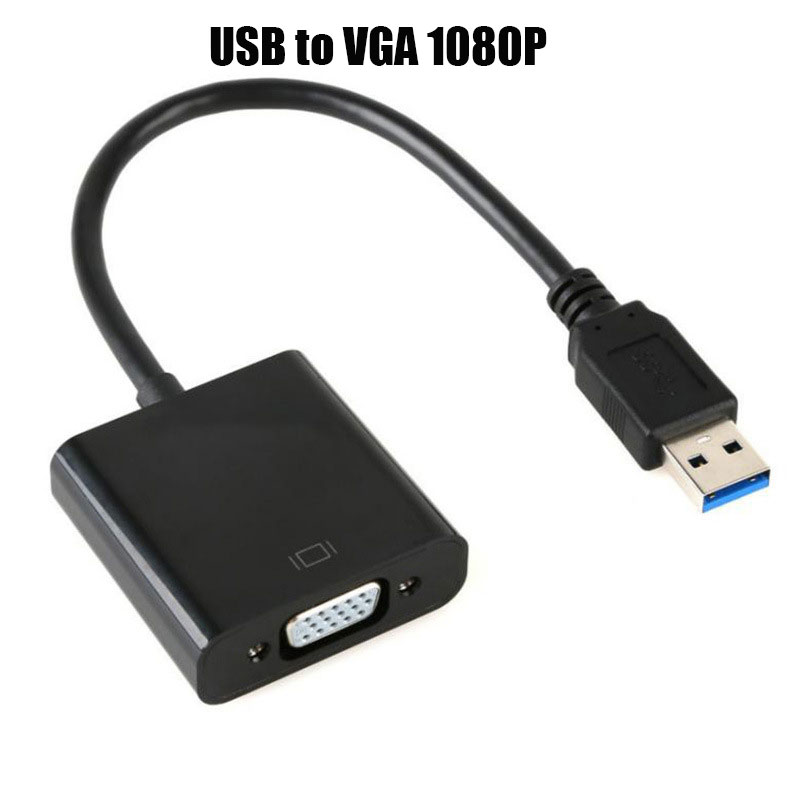USB2 0 / 3.0 to HDMI &amp; VGA Supports Audio Output USB to HDMI 1080P Computer Host to TV For PC Laptop HDTV Monitor Projector: USB2VGA