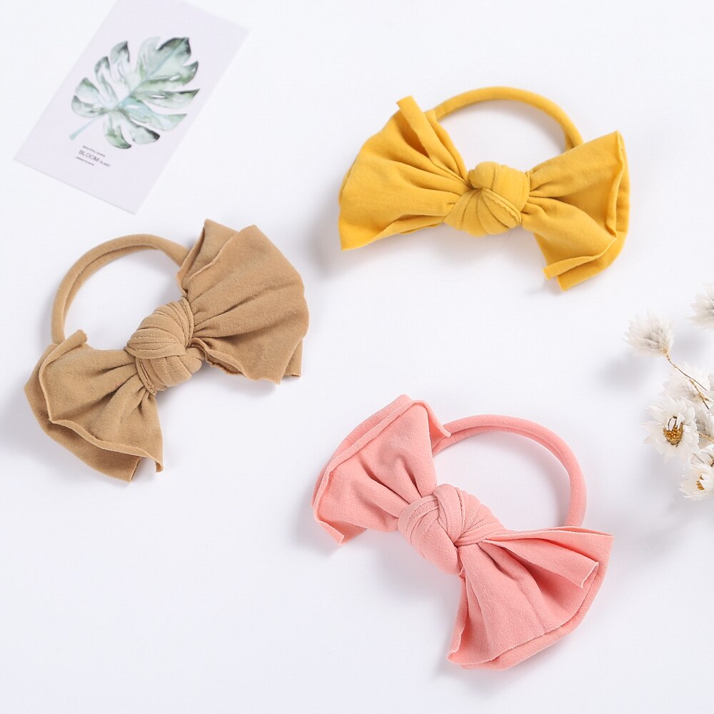 16 Stks/partij Leuke Strik Baby Hoofdband Voor Meisje Nylon Hoofd Bands Zachte Haarbanden Voor Kinderen Haarbanden Voor Kinderen Baby haar Accessoires