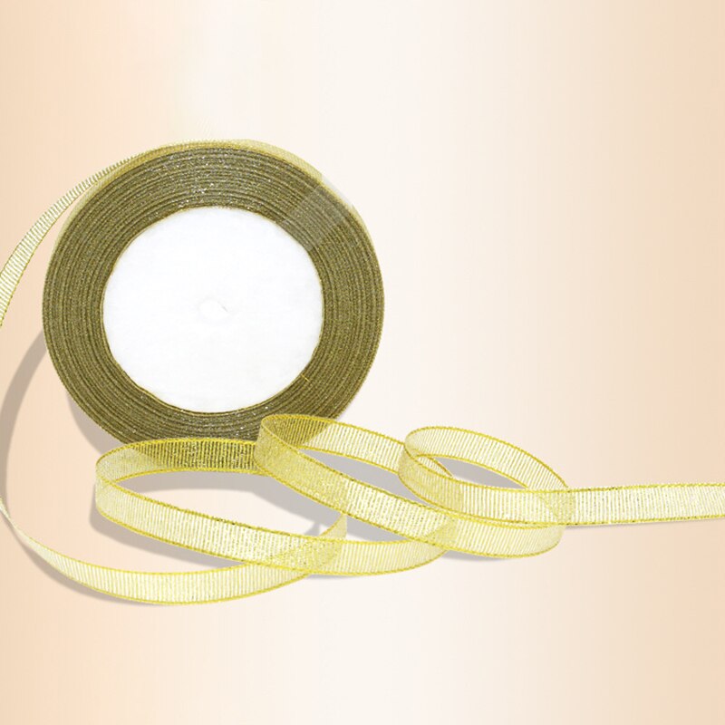 25 yards glitter silverband julband för att slå in julband för hantverk organza band till julgran